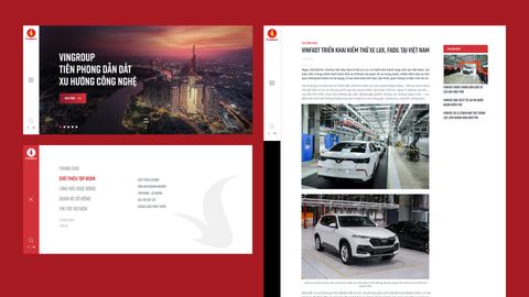 VinGroup Corporate Website — Home and inner pages